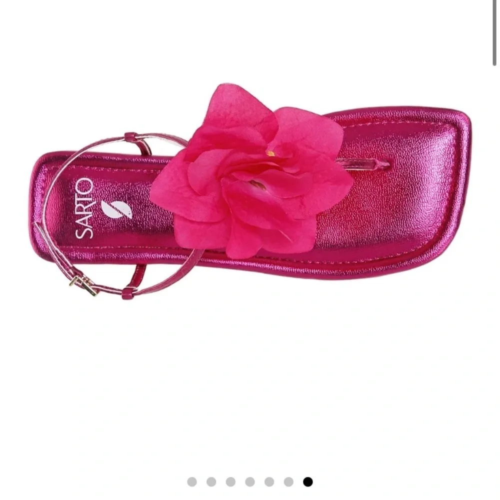 Anthropologie Franco Sarto Capri Flora sandals size 8.5 in fuchsia new